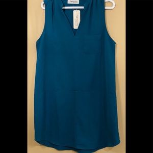 Dark Teal Impressions Sleeveless Tunic L